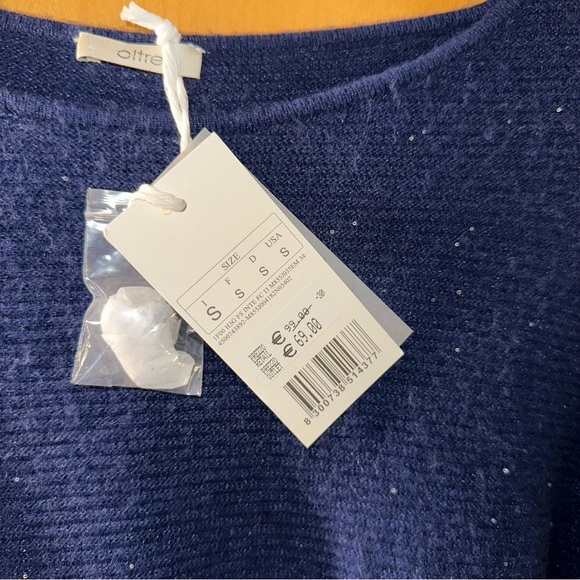 Oltre Cashmere Blend Sweater with Sequins - Picture 9 of 11